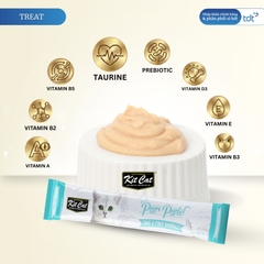SỐT THƯỞNG KIT CAT PURR PUREE CÁ NGỪ & NGỪA BÚI LÔNG 75G - XANH NGỌC