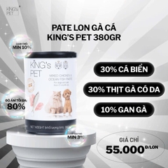 Pate chó mèo King's Pet vị Gà cá 380g