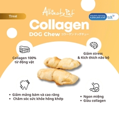 Gặm sạch răng Collagen - Thanh que vị Cá Hồi Cá 90g