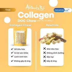 Gặm sạch răng Collagen - Khúc xương vị Cá Hồi Cá 90g
