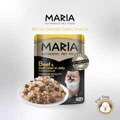 Pate chó Maria vị Bò và Gan Bò dạng thạch 70g