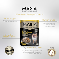 Pate chó Maria vị Bò và Gan Bò dạng thạch 70g
