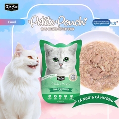 Pate Kit Cat Petite Pouch vị cá ngừ và cá hường 70g - Xanh Lá