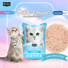 Pate Kit Cat Petite Pouch vị cá ngừ 70g cho mèo con - Xanh dương