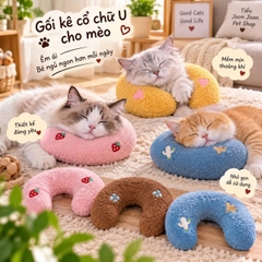 Gối kê cổ chữ U cho mèo