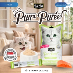SỐT THƯỞNG KIT CAT PURR PUREE CÁ HỒI 75G - XANH LÁ