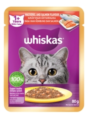 Pate mèo trưởng thành Whiskas Adult vị Cá Thu và Cá Hồi 70g