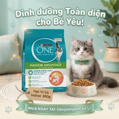 Hạt Cho Mèo Trưởng Thành Purina One Indoor Vị Gà 380g