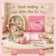 Hạt Cho Mèo Con Purina ONE Healthy Kitten Vị Gà 380g