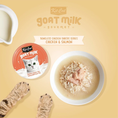 Pate sữa dê Kit Cat gà xé & cá hồi 70g - CAM