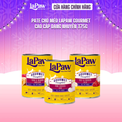 laPaw Gourmet Pate thức ăn hoàn chỉnh cho mèo mọi lứa tuổi Lon 375G