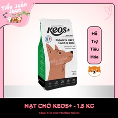 Thức ăn hạt cho chó hỗ trợ tiêu hóa Keos+ vị Thịt Cừu & Gạo 1,5kg