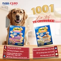 Bánh thưởng INABA CIAO Churu Bee cho chó Phi lê gà nướng với canxi