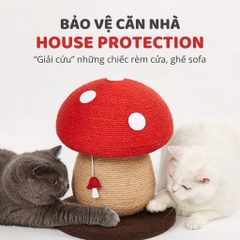 Trụ cào móng cho mèo hình cây nấm