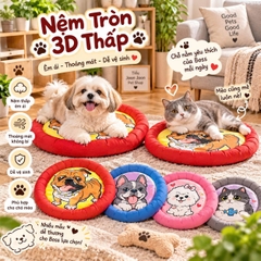 Nệm tròn 3D thấp