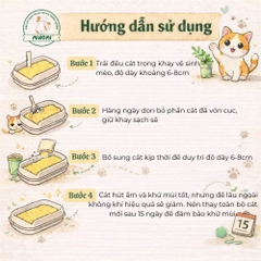Cát vệ sinh đậu nành mix sắn MiaoMi 2,5kg