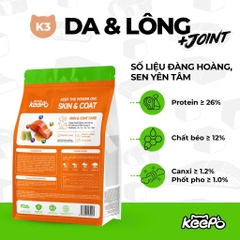 Thức ăn hạt cho chó Keepo K3 Skin & Coat (Lông & Da) 1kg