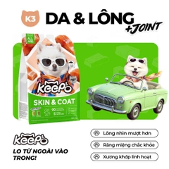 Thức ăn hạt cho chó Keepo K3 Skin & Coat (Lông & Da) 1kg