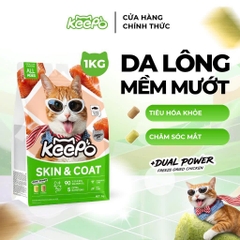 Thức ăn hạt cho mèo Keepo K1 Skin & Coat (Lông & Da) 1kg