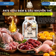PATE GÓI CATIDEA 35G_THỊT CÚT + LÒNG ĐỎ TRỨNG + DẦU NHUYỄN THỂ