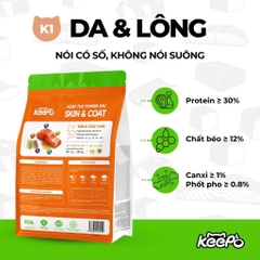 Thức ăn hạt cho mèo Keepo K1 Skin & Coat (Lông & Da) 1kg