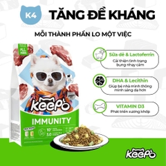 Thức ăn hạt cho chó Keepo K4 Immunity (Tăng đề kháng) 1kg