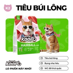 Thức ăn hạt cho mèo Keepo K2 Hairball Care (Búi Lông) 1kg