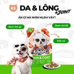 Thức ăn hạt cho chó Keepo K3 Skin & Coat (Lông & Da) 1kg
