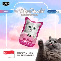 Pate Kit Cat Petite Pouch vị cá ngừ và thịt bò 70g - Hồng Đậm