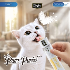 SỐT THƯỞNG KIT CAT PURR PUREE GÀ & NGỪA BÚI LÔNG 75G - VÀNG