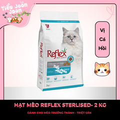 Thức ăn hạt cho mèo triệt sản REFLEX vị Cá Hồi và Gạo 2kg