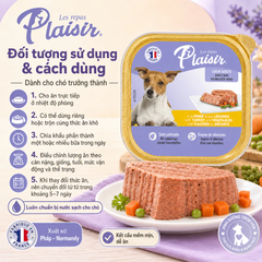 Pate Plaisir vị Gà tây và rau củ cho chó trưởng thành 100g