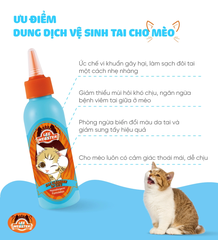 Dung dịch vệ sinh tai cho mèo Lee&Webster 130ml
