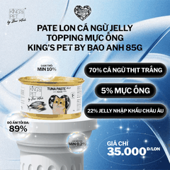 PATE LON CÁ NGỪ JELLY TOPPING MỰC ỐNG KING'S PET BY BAO ANH 85G