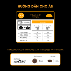 NT Subzero cho Mèo - Gà tây, cá hồi, cá trích, cá tuyết và rau củ quả tự nhiên (Cho mọi giống mèo ở mọi lứa tuổi)