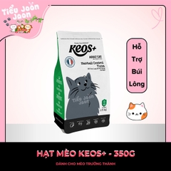 Thức ăn hạt cho mèo hỗ trợ loại bỏ búi lông Keos+ vị Cá Ngừ 350g