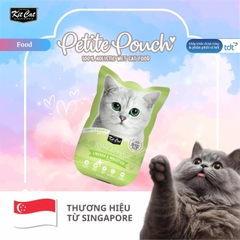 Pate Kit Cat Petite Pouch vị gà và cá hường 70g - Xanh Lá