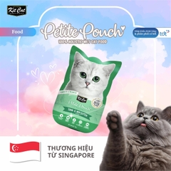 Pate Kit Cat Petite Pouch vị cá ngừ và cá hường 70g - Xanh Lá
