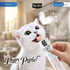 SỐT THƯỞNG KIT CAT PURR PUREE CÁ HỒI & LÒNG ĐỎ TRỨNG 75G - NÂU
