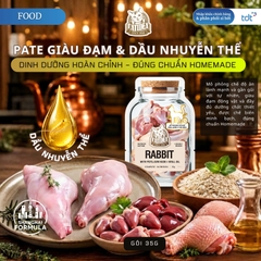 PATE GÓI CATIDEA 35G_THỊT THỎ + VỎ HẠT MÃ ĐỀ + DẦU NHUYỄN THỂ