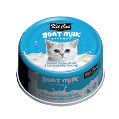 Pate sữa dê Kit Cat gà xé & cá trắng 70g - XANH DƯƠNG