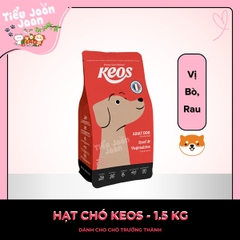 Thức ăn hạt cho chó trưởng thành Keos vị Bò & Rau Củ 1,5kg