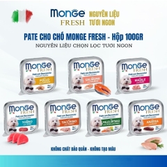 Pate chó cao cấp Ý Monge FRESH hộp 100g