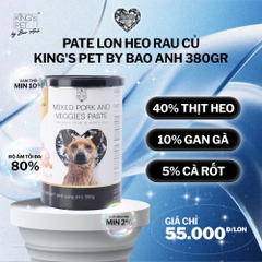 Pate cho chó King's Pet vị Heo rau củ 380g