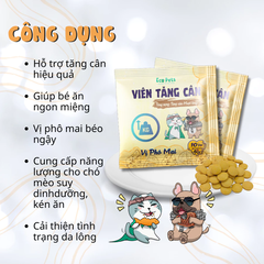 Viên tăng cân Ecopets vị phô mai 5g (10 viên)