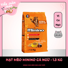 Thức ăn hạt cho mèo mọi lứa tuổi MININO vị Cá Ngừ 1,3kg