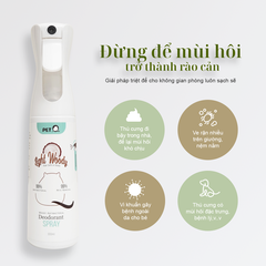 Bình xịt khử mùi diệt khuẩn dành cho thú cưng PetQ - Hương Gỗ 300ml (Lõi thay)