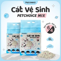 Cát vệ sinh mèo Đất Sét Mix Đậu Nành PetChoice 6L/2kg