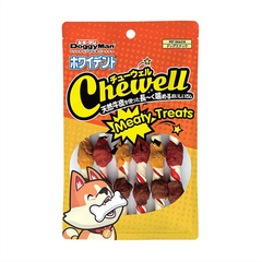 Que da bò cuốn thịt vị gà - vịt - gan cho chó DoggyMan 6 cây (Xiên thịt ba ghiền)