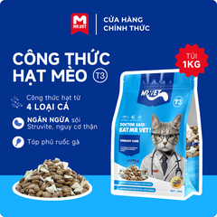 Thức ăn hạt cho mèo mọi lứa tuổi MR.VET T3 Mix 4 Loại Cá 1kg
